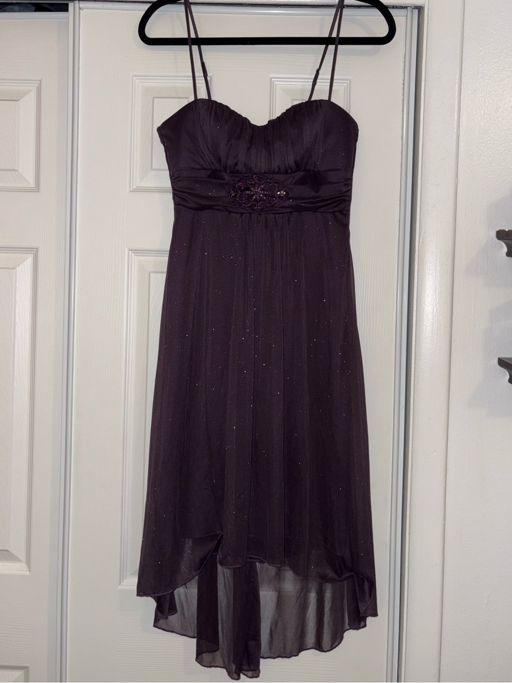 Speechless Plum High-Low Spaghetti Strap Party Dress